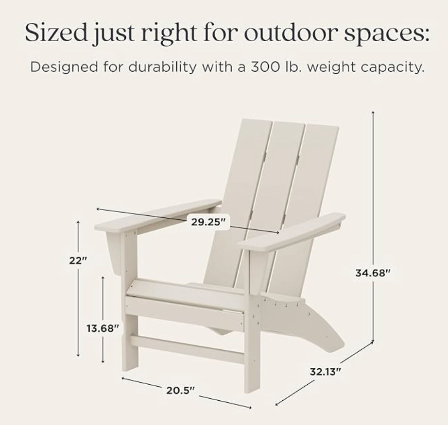 Modern Adirondasaa-style chair.